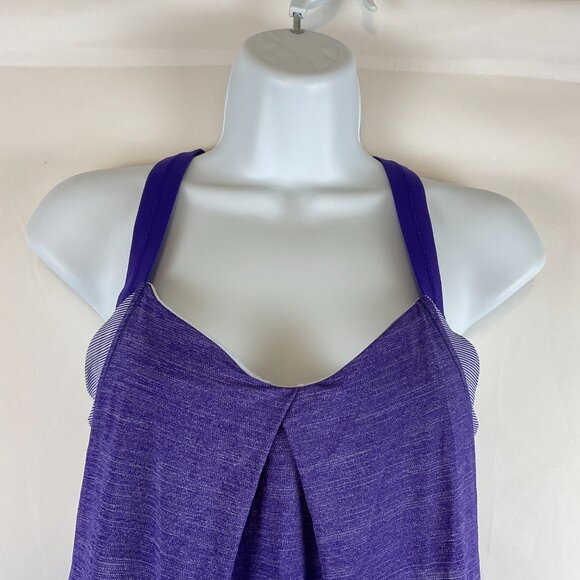 Lululemon Rest Less Tank 8 Heathered Wee Stripe Bruised Berry Purple - Picture 4 of 13